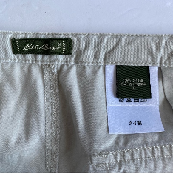 Vintage Eddie Bauer Cargo cotton pants tan 10 - Picture 9 of 10